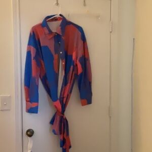 Colorful Button-Up Dress